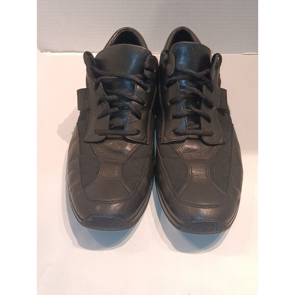 Men’s Gucci Black leather Canvas  Sneakers Size 10   102309 main image 8